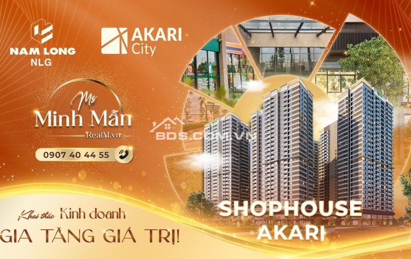 MUA BÁN CĂN HỘ AKARI NAM LONG, VÕ VĂN KIỆT QUẬN BÌNH T N, NHẬN NHÀ MỚI Ở  VÀ CHO THUÊ NGAY. LH: 0907404455